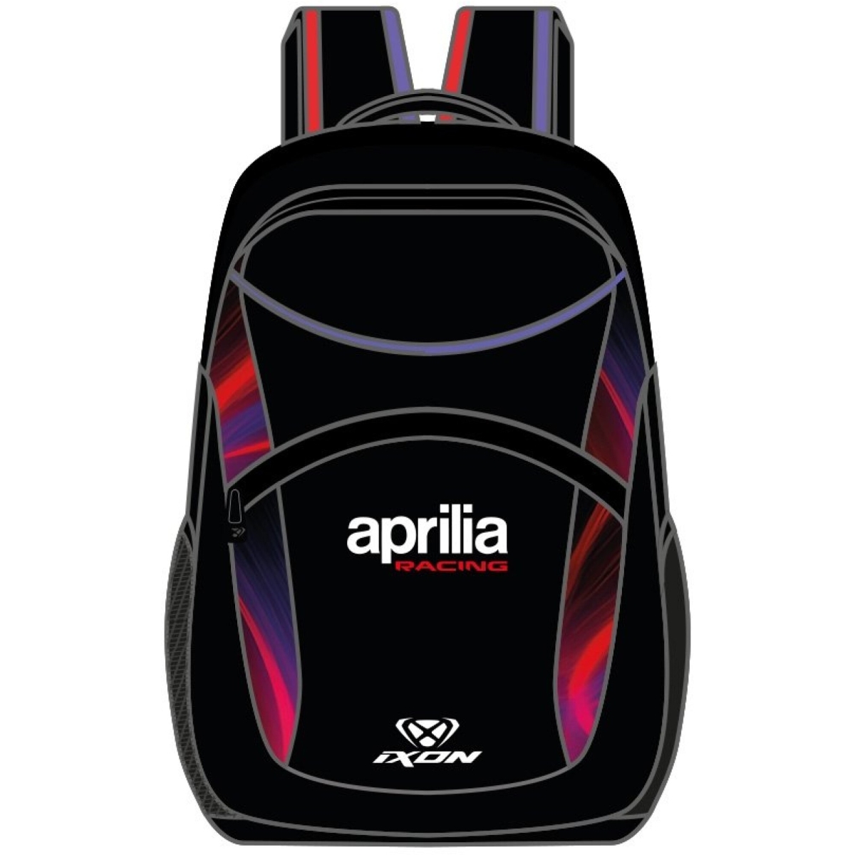 Sac A Dos Ixon Back Aprilia 26 Noir Violet Rouge Fluo