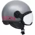 Casque Momo Design Fighter Classic Mono Gris Mat Fuschia