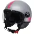 Casque Momo Design Fighter Classic Mono Gris Mat Fuschia