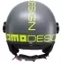 Casque Momo Design Fighter Classic Mono Gris Mat Jaune Fluo