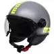 Casque Momo Design Fighter Classic Mono Gris Mat Jaune Fluo