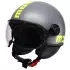 Casque Momo Design Fighter Classic Mono Gris Mat Jaune Fluo