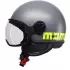 Casque Momo Design Fighter Classic Mono Gris Mat Jaune Fluo