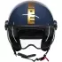 Casque Momo Design Fighter Classic Flip Bleu Or