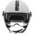 Casque Momo Design Fighter Classic Mono Blanc Brillant Noir