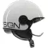 Casque Momo Design Fighter Classic Mono Blanc Brillant Noir