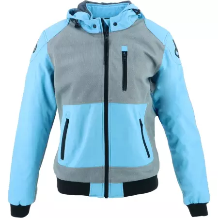 Blouson Femme Helstons Air Bleu Ciel Gris - Blousons et Vestes Moto Femme HELSTONS