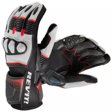 Gants Femme REV'IT Xena 4 Blanc Rouge - Gants Moto Femme REV'IT
