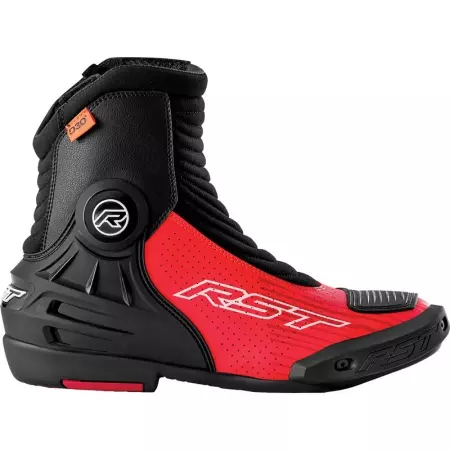 Bottes RST Tractech Evo Short D3O Noir Rouge Fluo - Bottes et chaussures RST