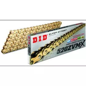 Chaine Super Renforcée DID 520 ZVM-X x 130 Maillons - Or 533091302