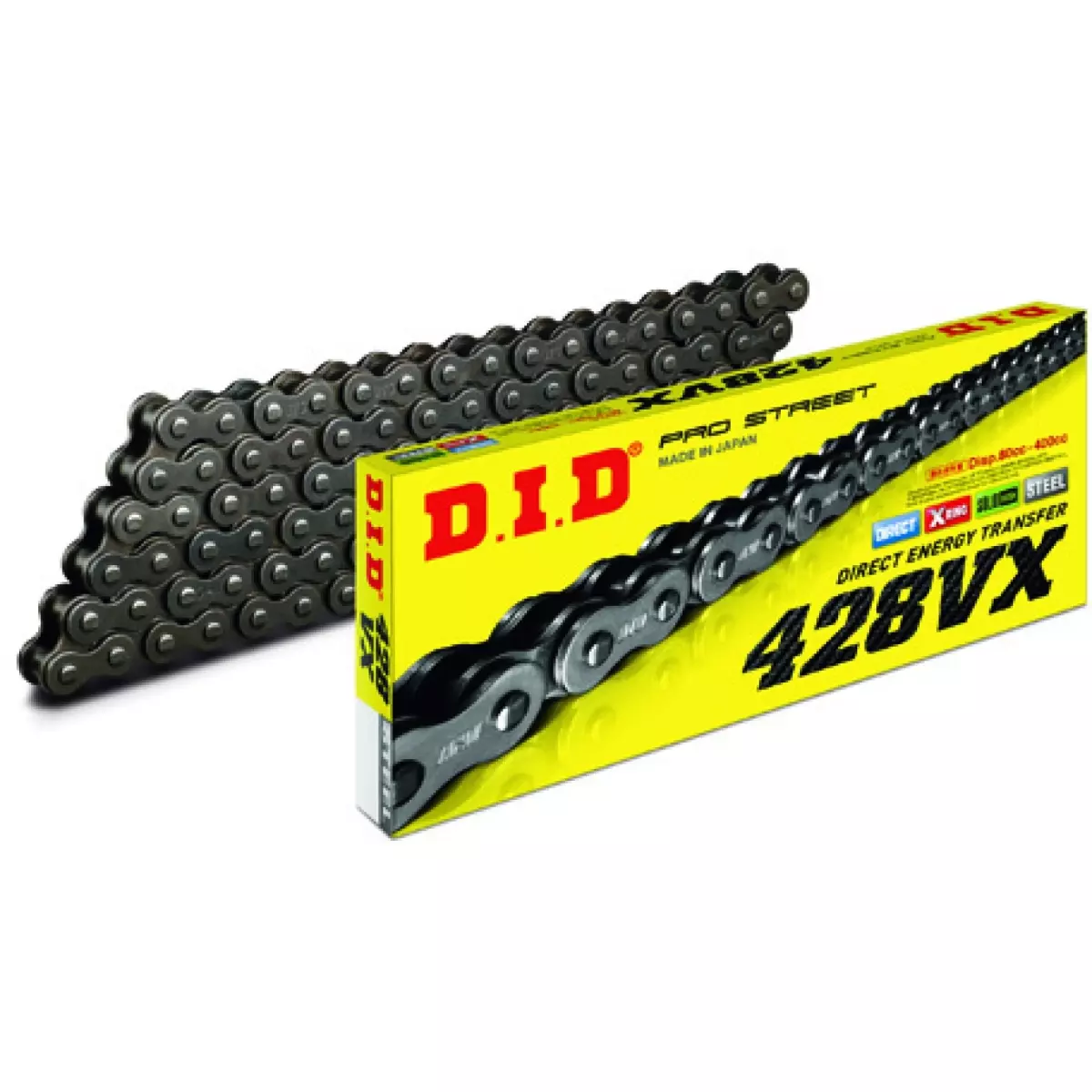 Chaine Renforcée DID 428 VX x 118 Maillons - Noir 532051181