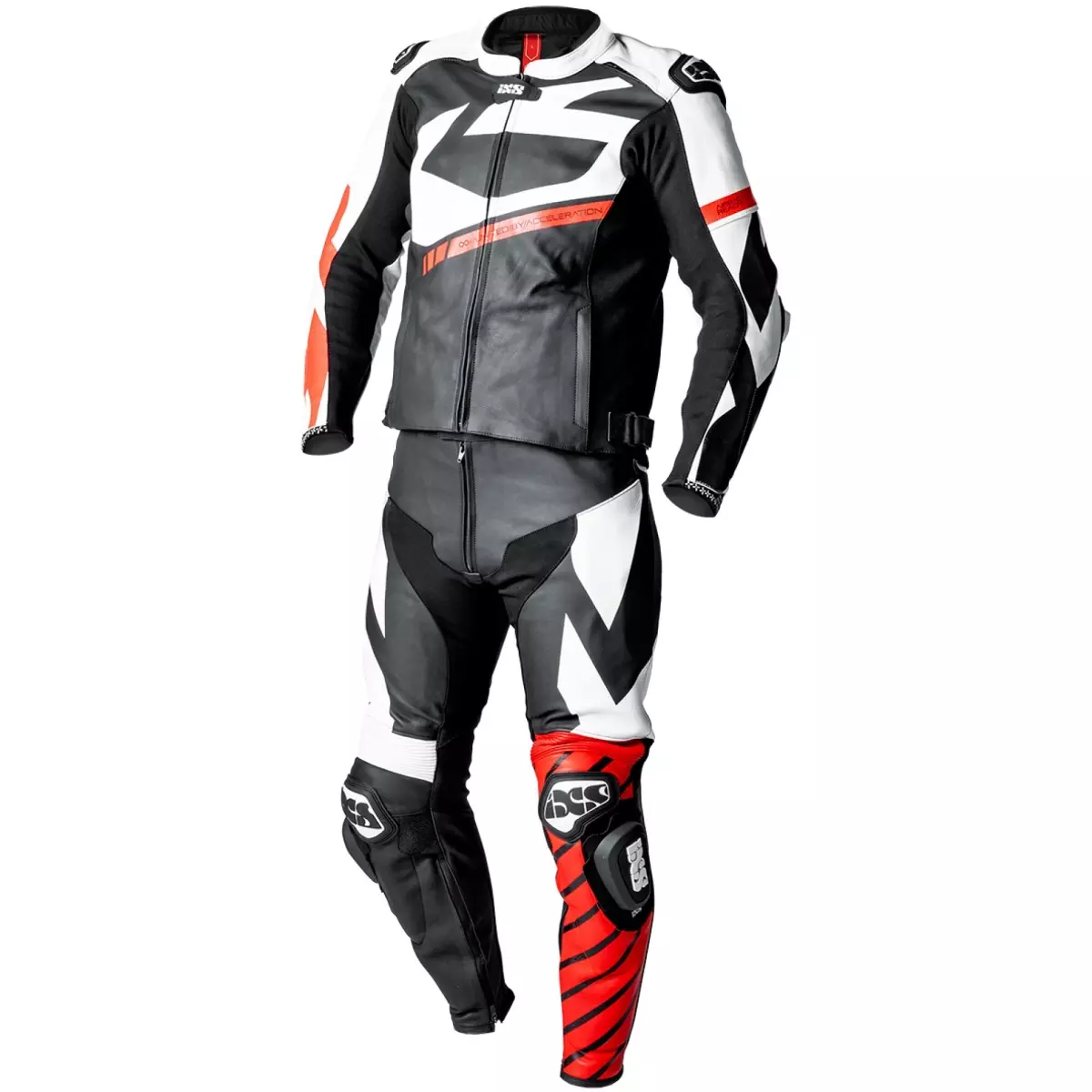 Combinaison 2 Pièces IXS Ace 1.0 Noir Blanc Rouge
