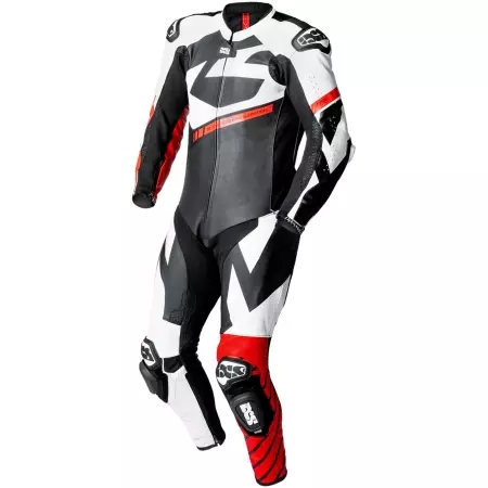 Combinaison 1 Pièce IXS Ace 1.0 Noir Blanc Rouge - Combinaison Cuir IXS