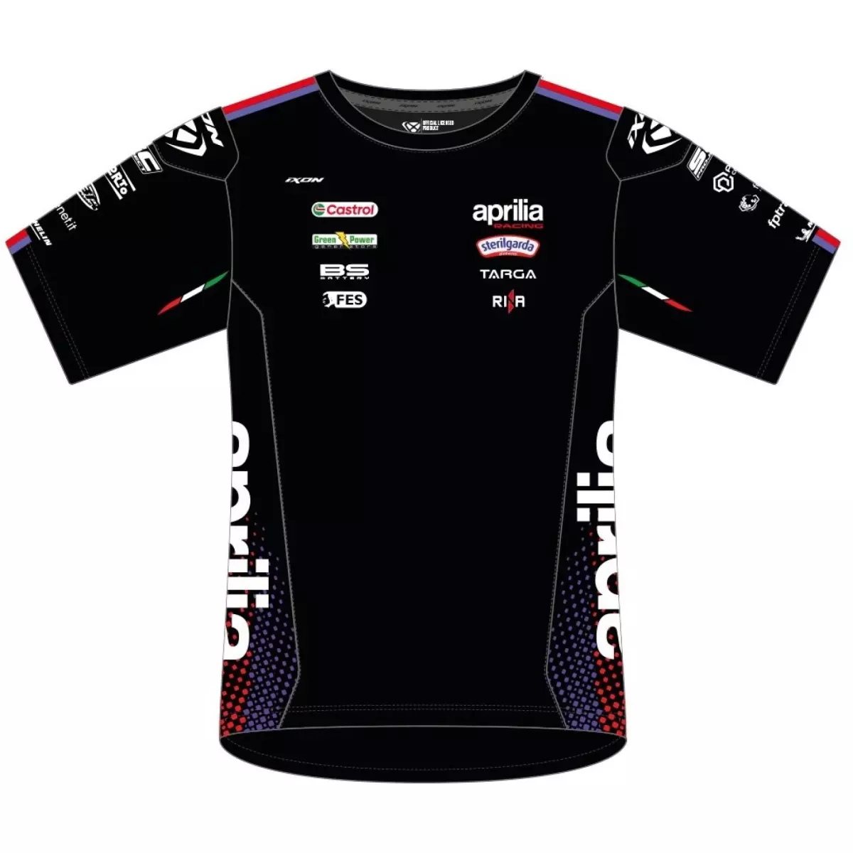 T-Shirt Enfant Ixon Noir Violet Rouge Fluo TSK APRILIA 26