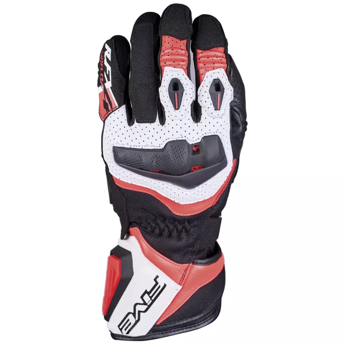 Gants Five RFX4 Evo Airflow Blanc Rouge Fluo