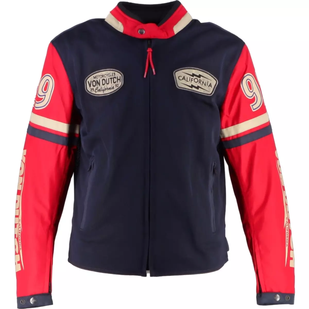 Blouson Helstons X Von Dutch California Air Bleu Rouge Beige