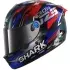 Casque Shark Aeron Zarco GP De France Carbon Bleu Chrome