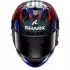 Casque Shark Aeron Zarco GP De France Carbon Bleu Chrome