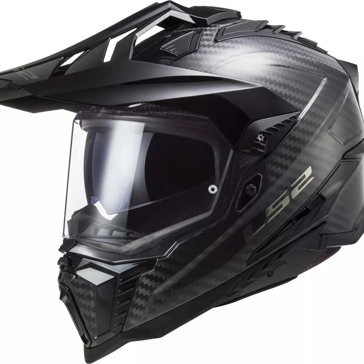 Casque LS2 MX701 Explorer Carbon Solid Carbon Brillant