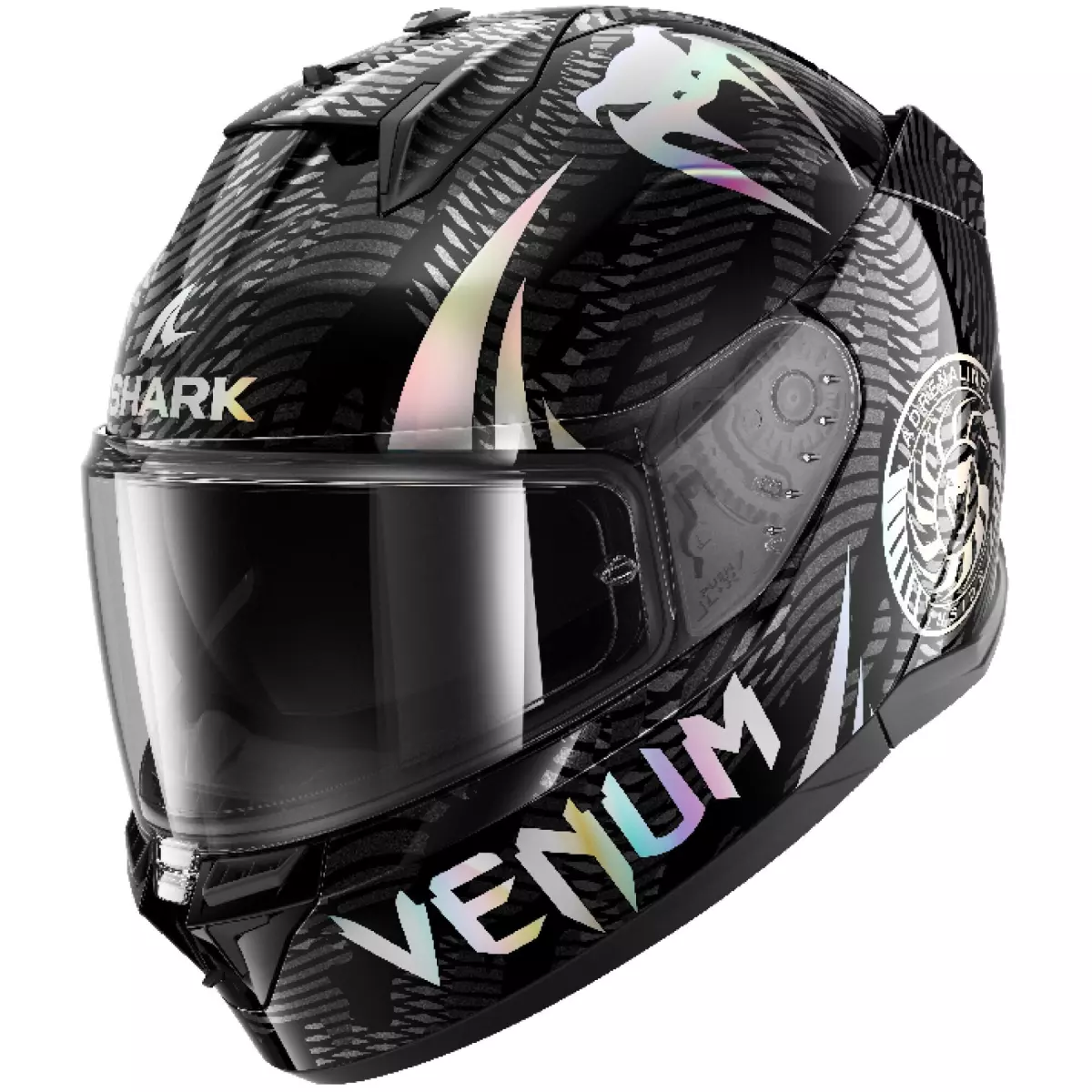 Casque Shark D-Skwal 3 Venum Noir Chrome Gris