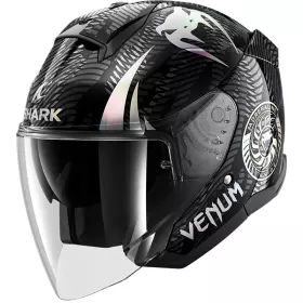 Casque Shark Skwal Jet Venum Noir Chrome Gris