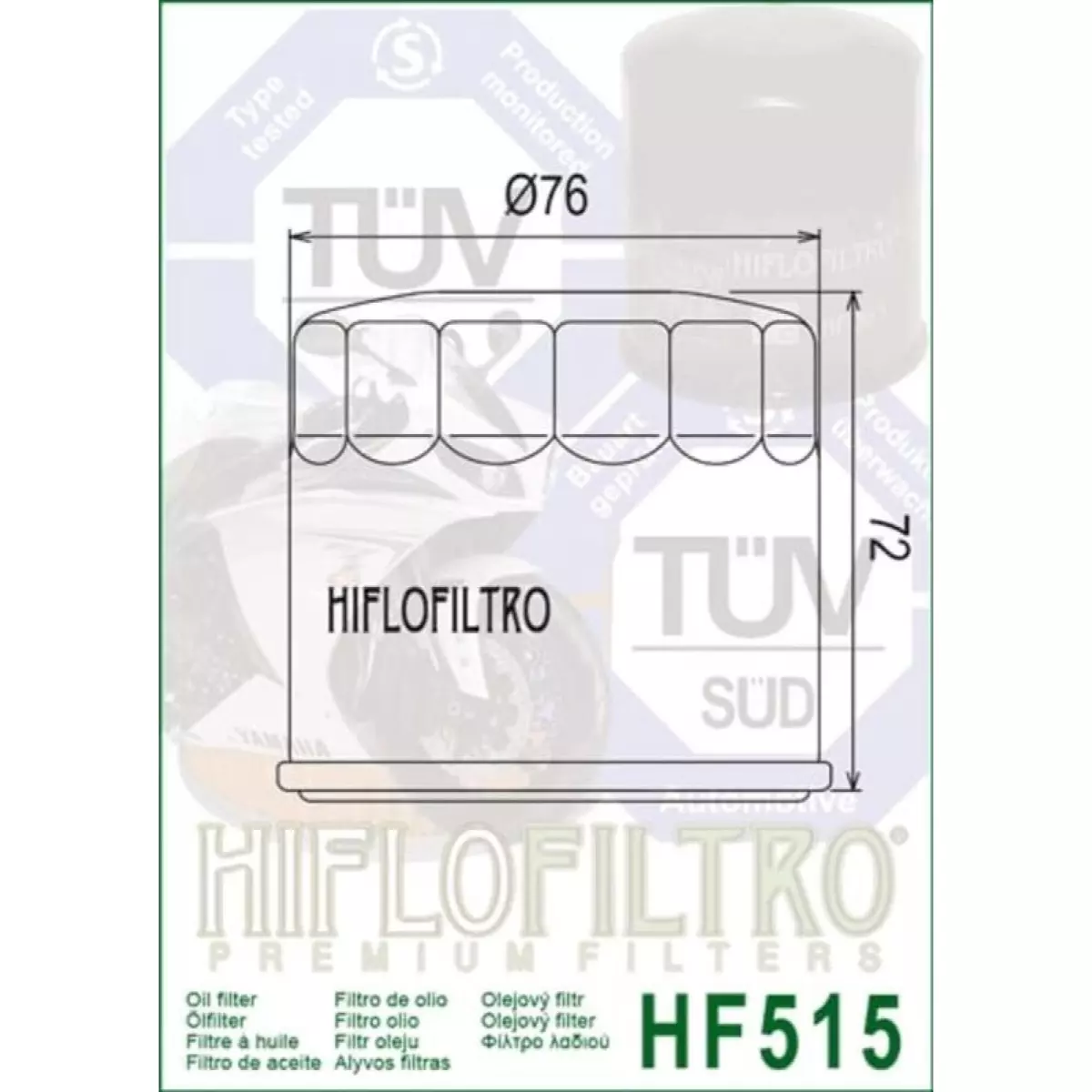 Filtre À Huile Hiflofiltro - HF515