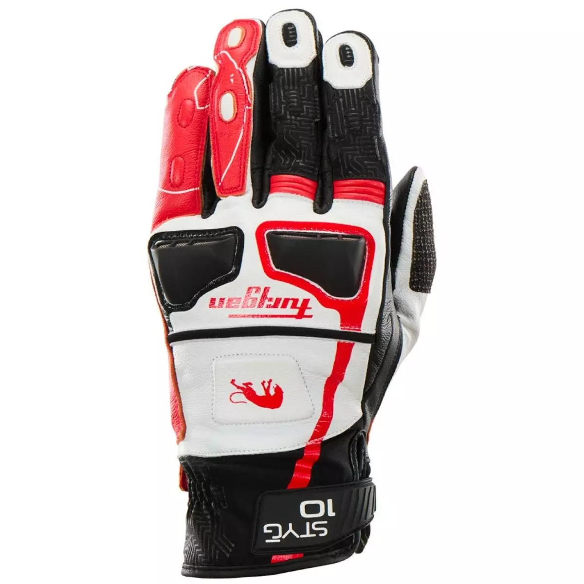 Gants Furygan STYG10 Blanc Noir Rouge