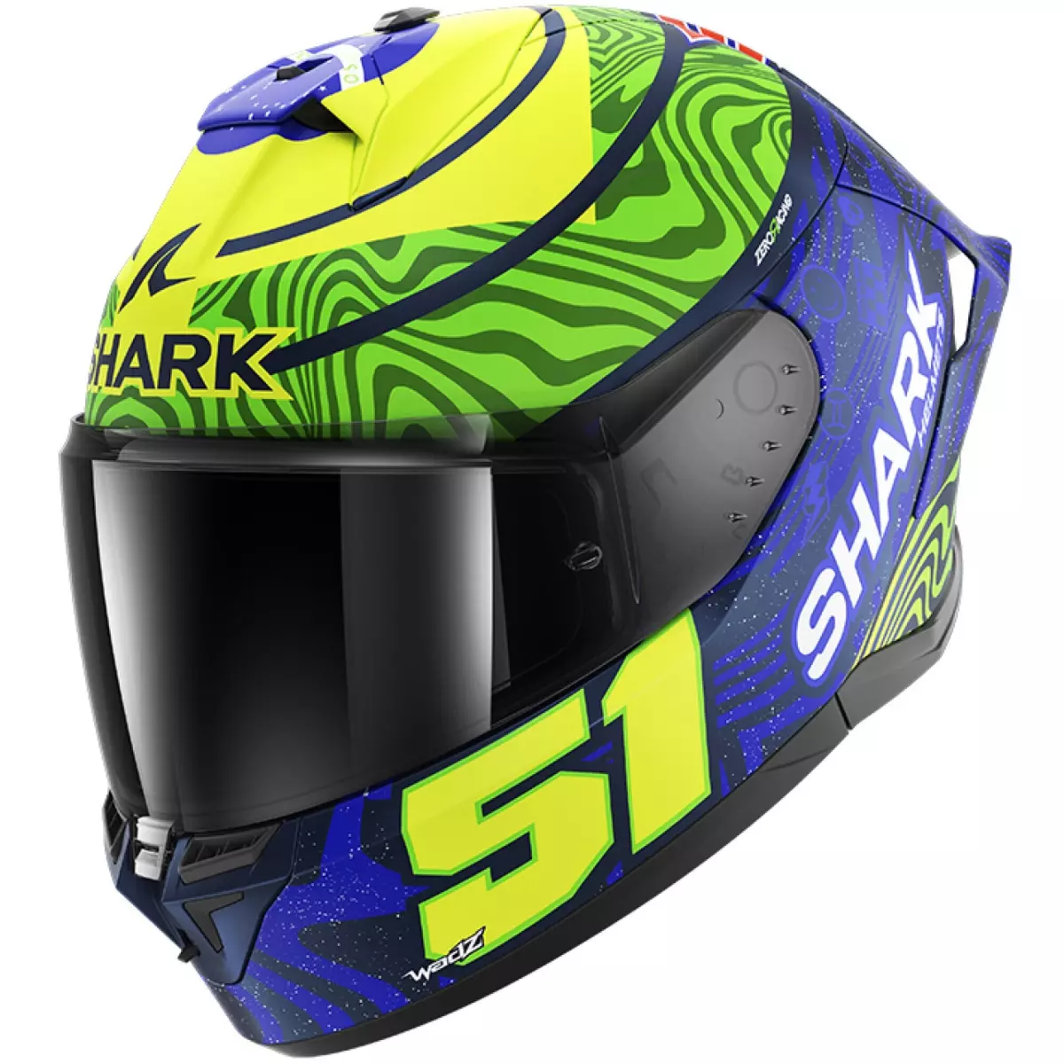 Casque Shark Skwal Cup Replica Granado Bleu Vert Jaune