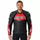 Blouson RST Tractech Evo D3O Cuir Noir Rouge Fluo