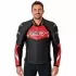 Blouson RST Tractech Evo D3O Cuir Noir Rouge Fluo