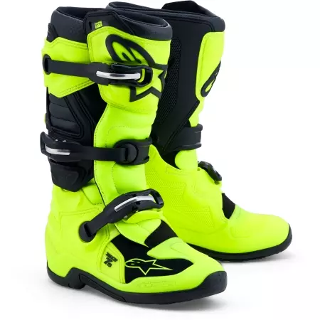 Bottes Cross Enfant Alpinestars Tech 7S Jaune Fluo Noir - Equipement cross enfant ALPINESTARS