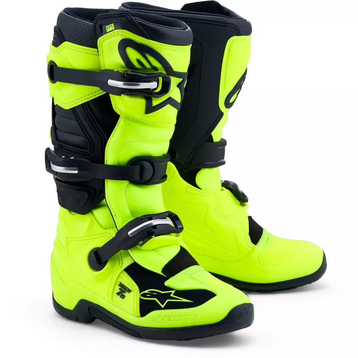 Bottes Cross Enfant Alpinestars Tech 7S Jaune Fluo Noir