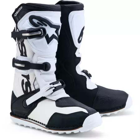 Bottes Alpinestars Tech T Noir Blanc - Equipement Cross ALPINESTARS