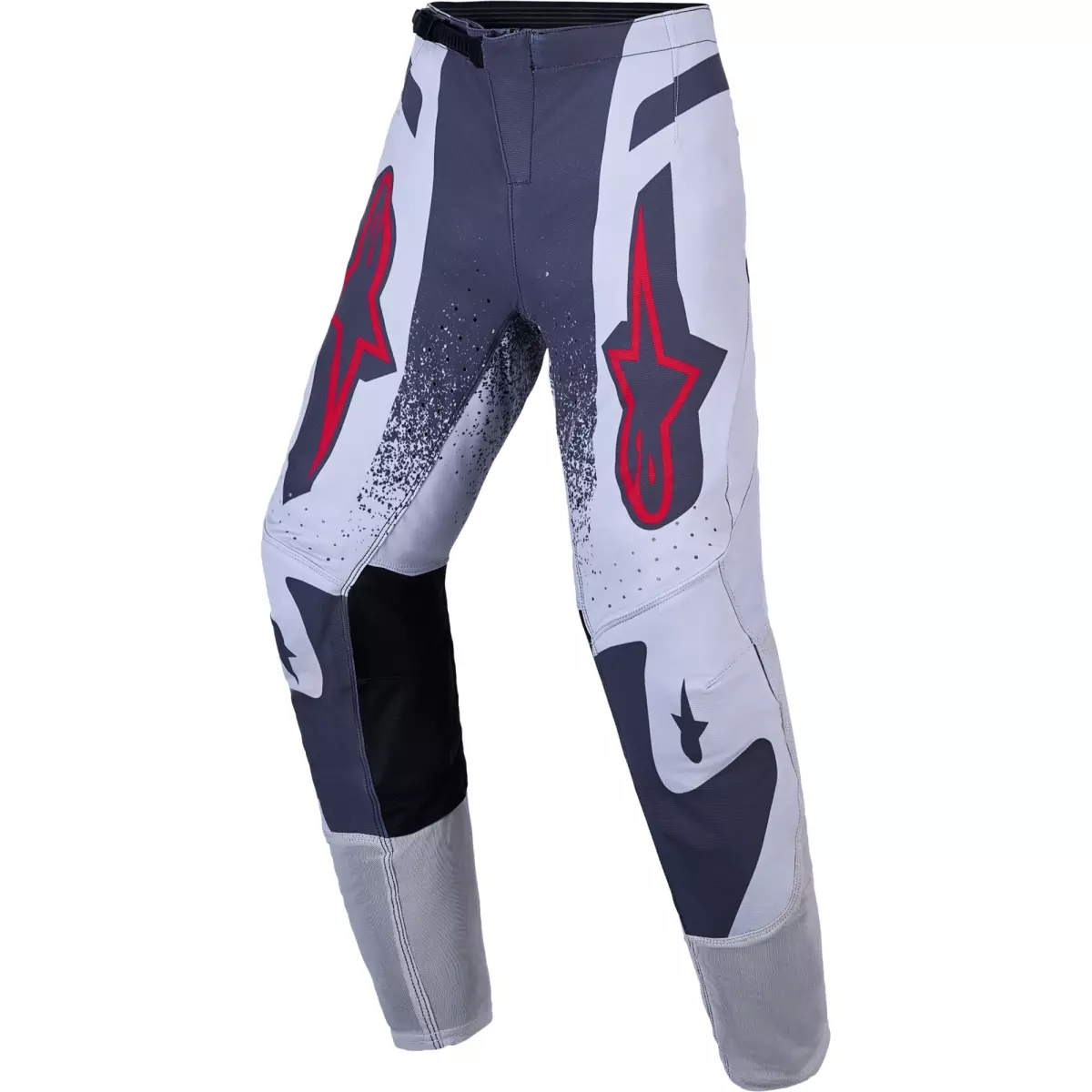 Pantalon Cross Alpinestars Youth Supertech Swan Lilas Gris Foncé Rouge Fluo