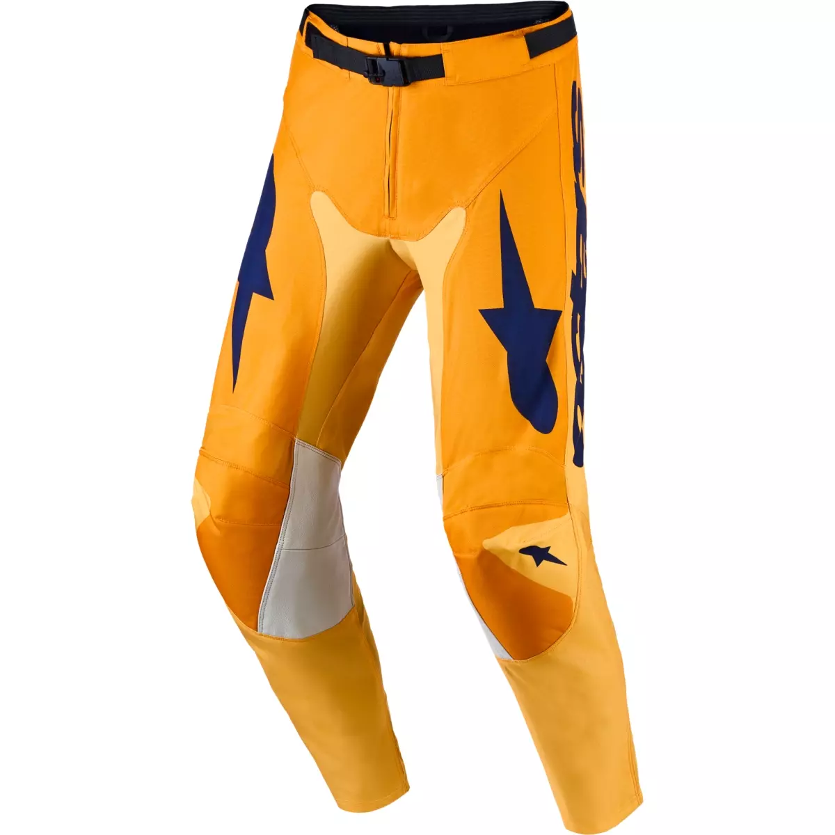 Pantalon Cross Alpinestars Racer Amber Orange Doré Bleu Profond