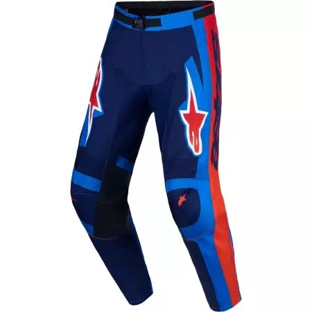 Pantalon Cross Alpinestars Racer Hunt Bleu Rouge Feu - Equipement Cross ALPINESTARS