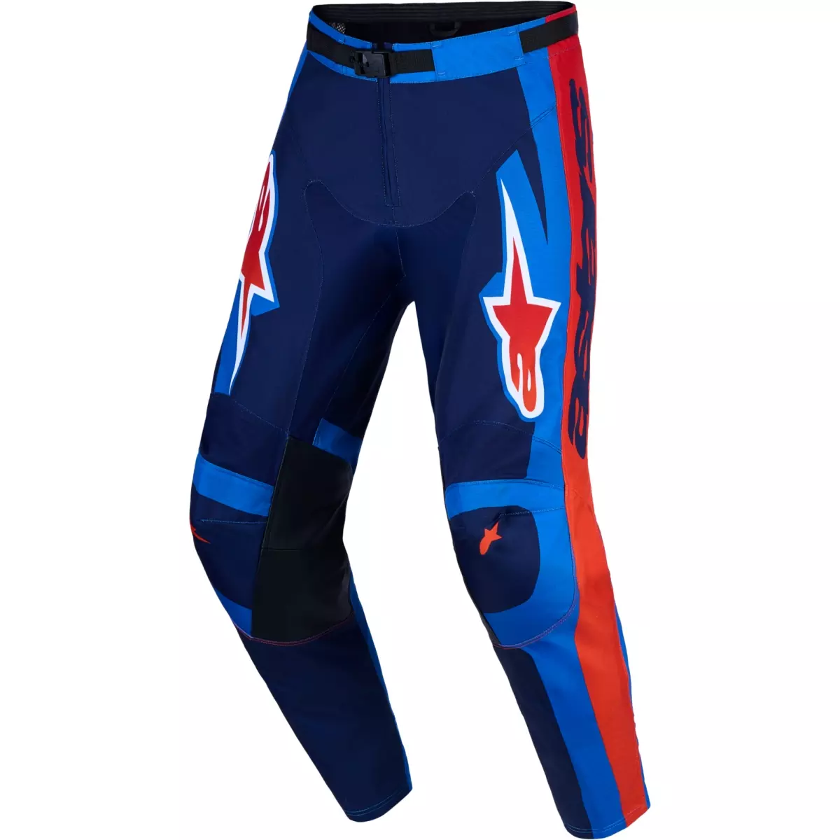 Pantalon Cross Alpinestars Racer Hunt Bleu Rouge Feu