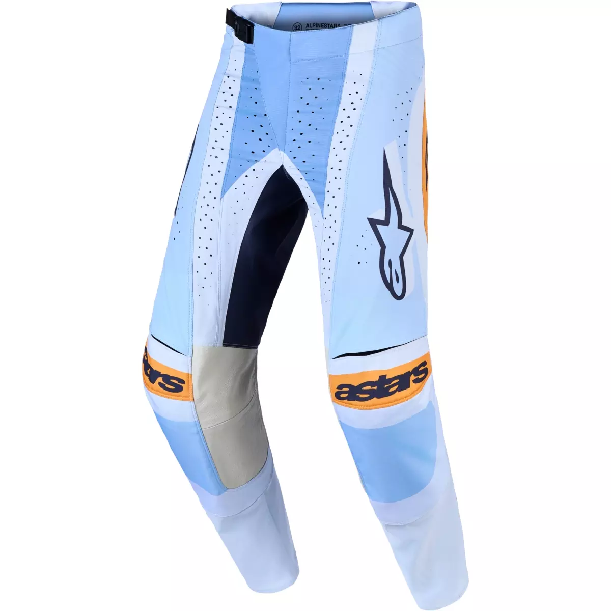Pantalon Cross Alpinestars Techstar Maven Bleu Poudré Mandarine Noir