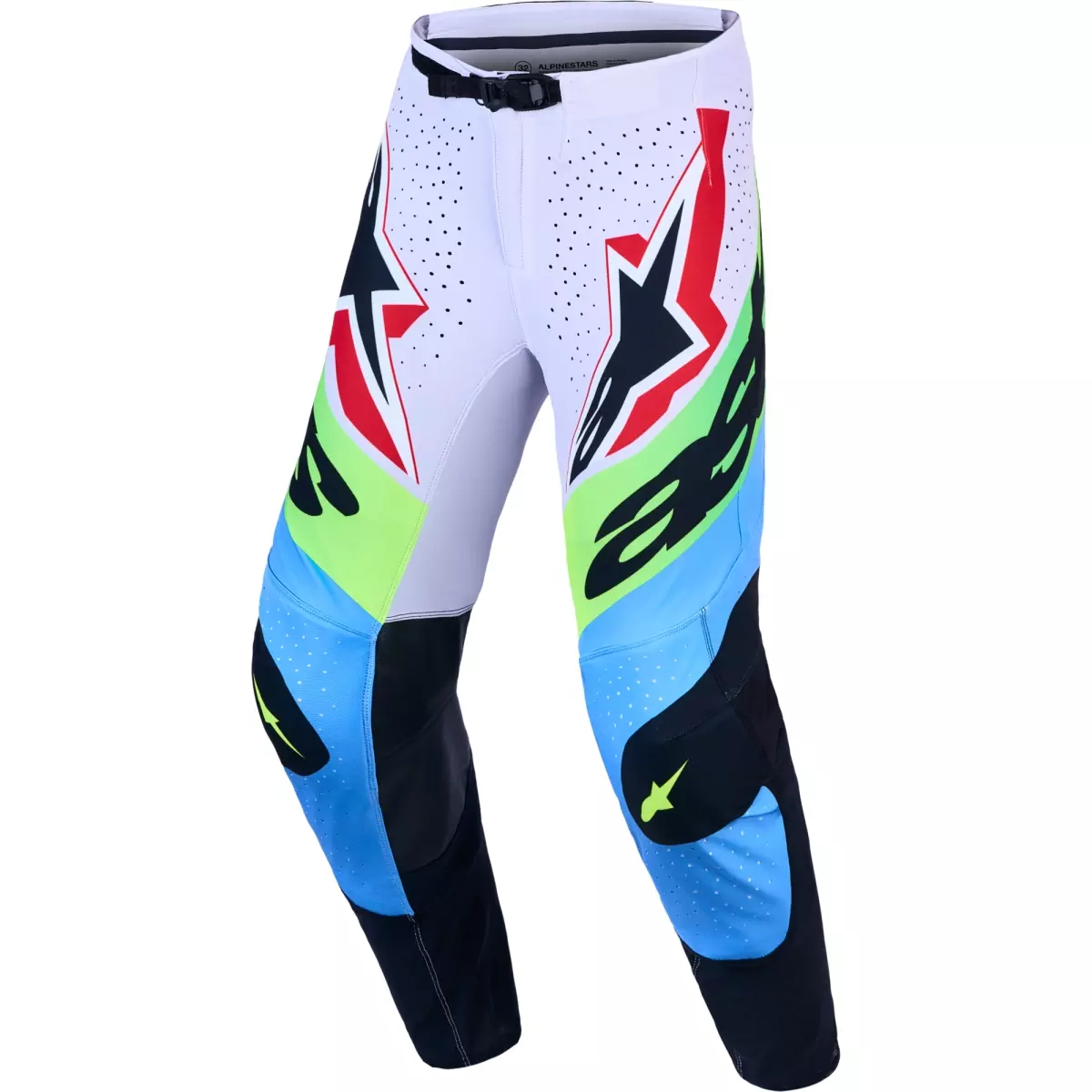 Pantalon Cross Alpinestars Supertech Dyna Lilas Vert Fluo Noir