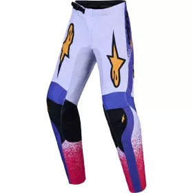 Pantalon Cross Alpinestars Youth Fluid Drag Lilas Bleu Iris Doré