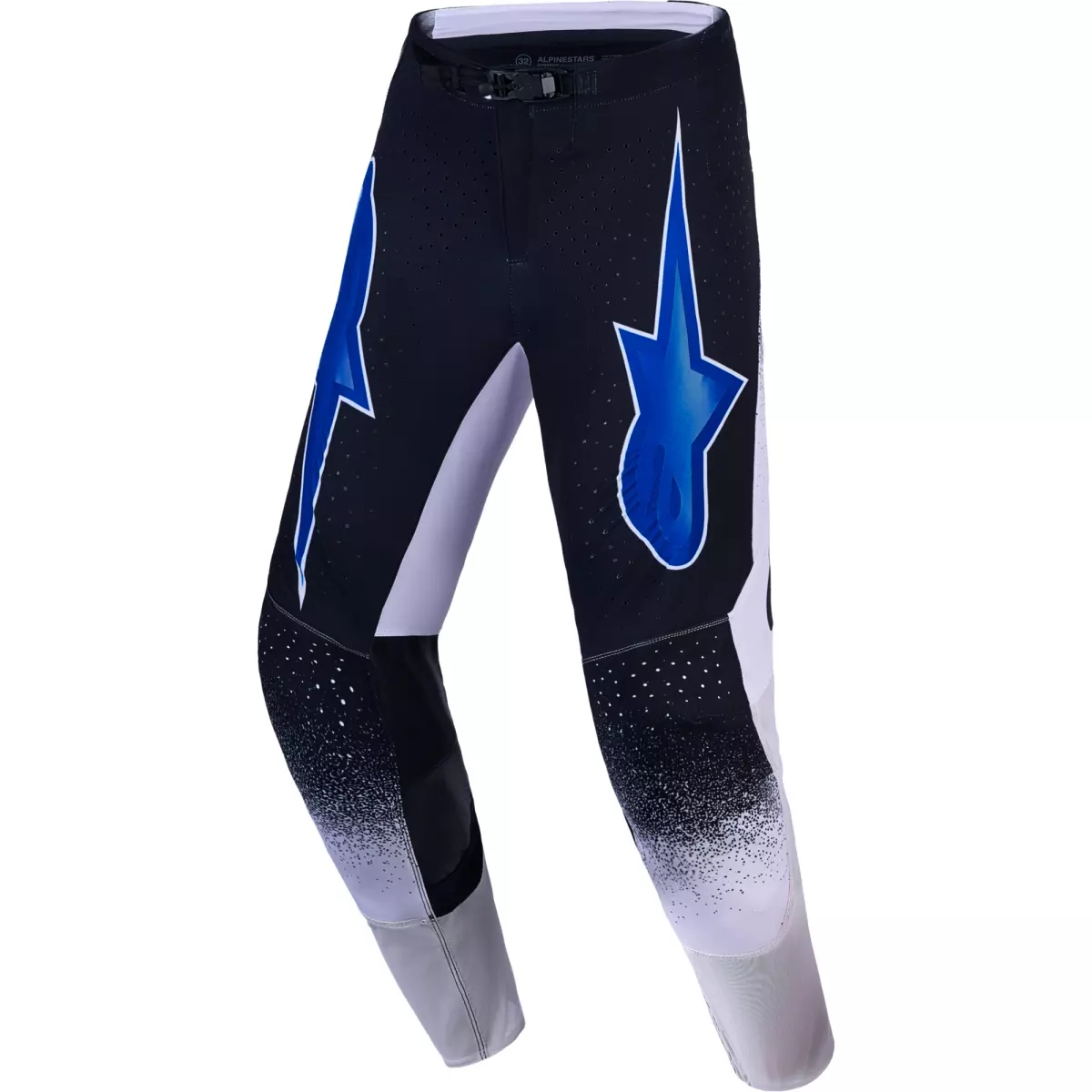 Pantalon Cross Alpinestars Supertech Hiten AFD Noir Lilas Bleu Ciel