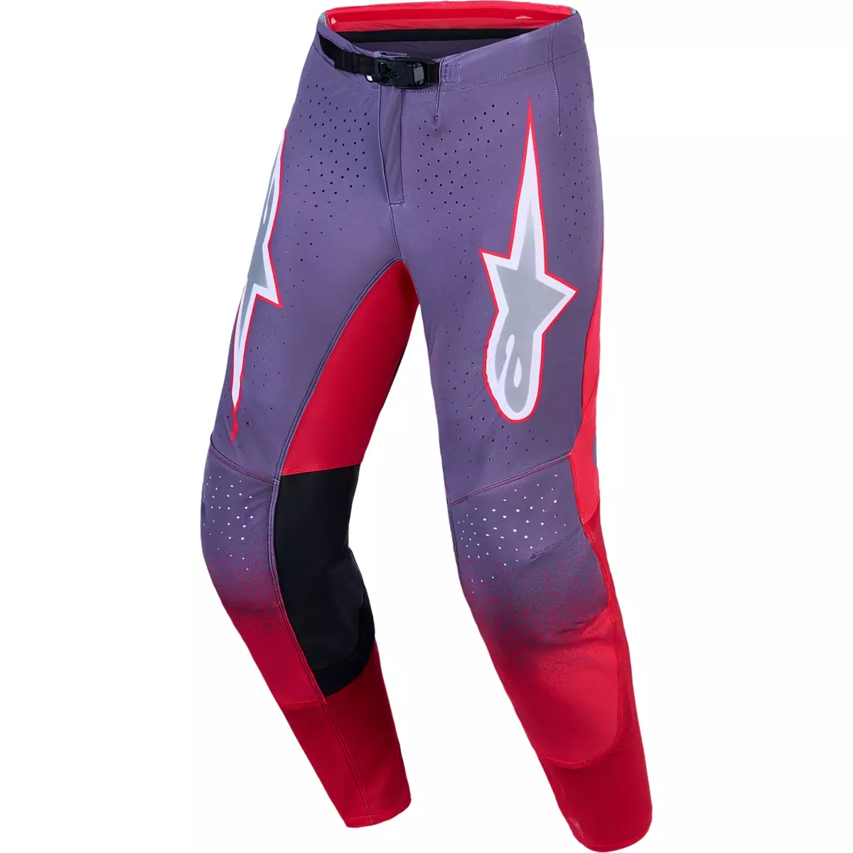 Pantalon Cross Alpinestars Supertech Hiten AFD Graystone Rouge Fluo Lilas