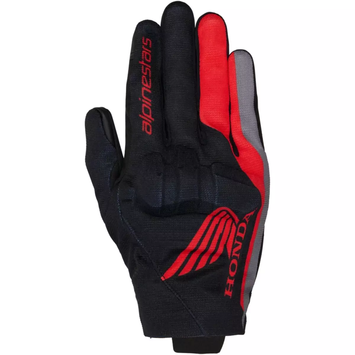 Gants Alpinestars Honda Reef V2 Noir Rouge Vif Gris Foncé