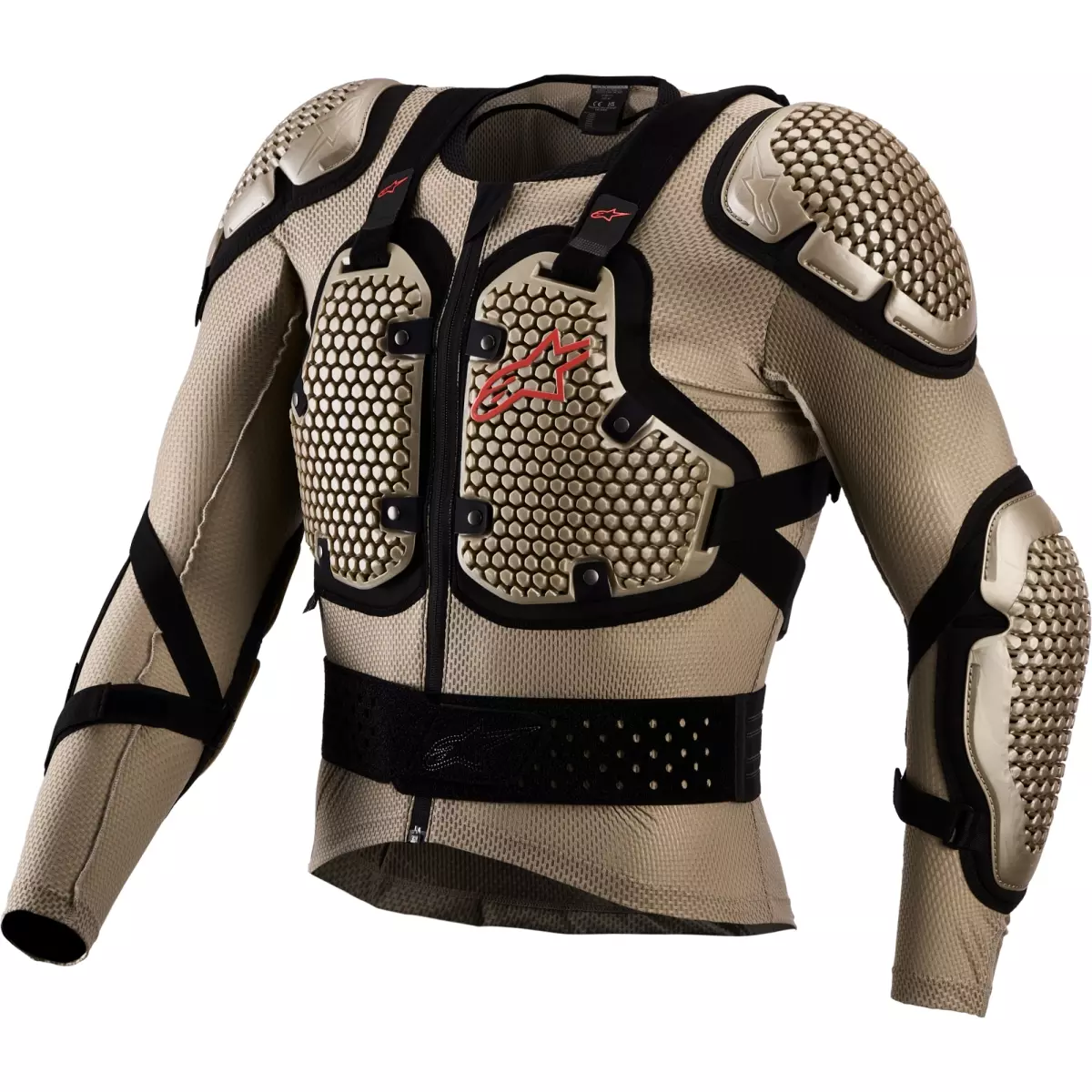 Gilet De Protection Cross Alpinestars Bionic Action V3 Aluminium Noir Rouge Fluo