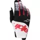 Gants Cross Alpinestars Techstar Noir Blanc Rouge Fluo