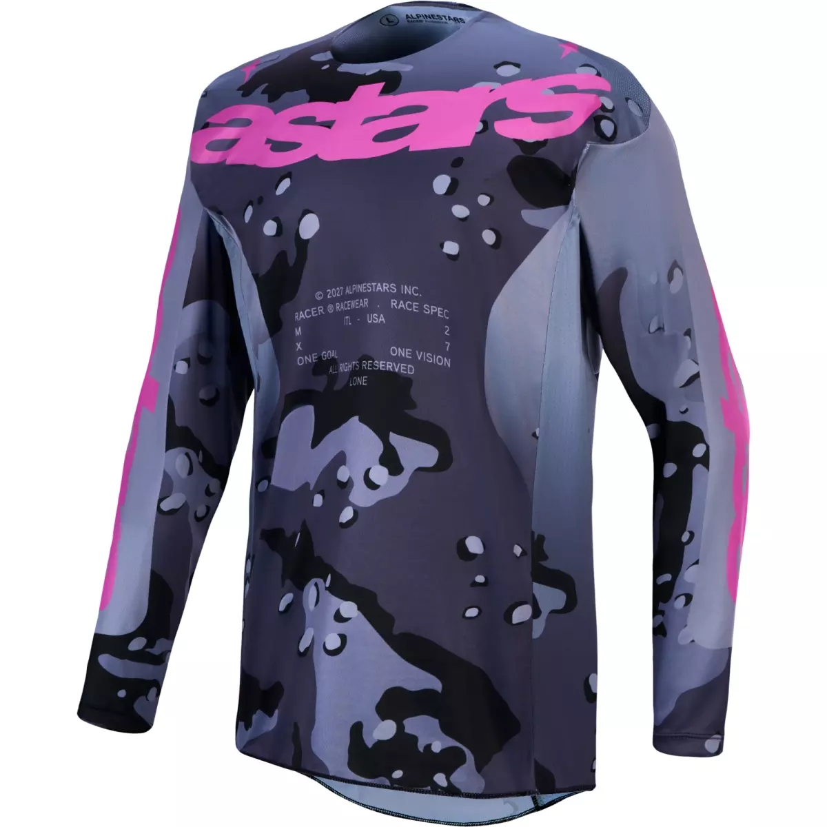 Maillot Cross Alpinestars Racer Lone Gris Violet Camo
