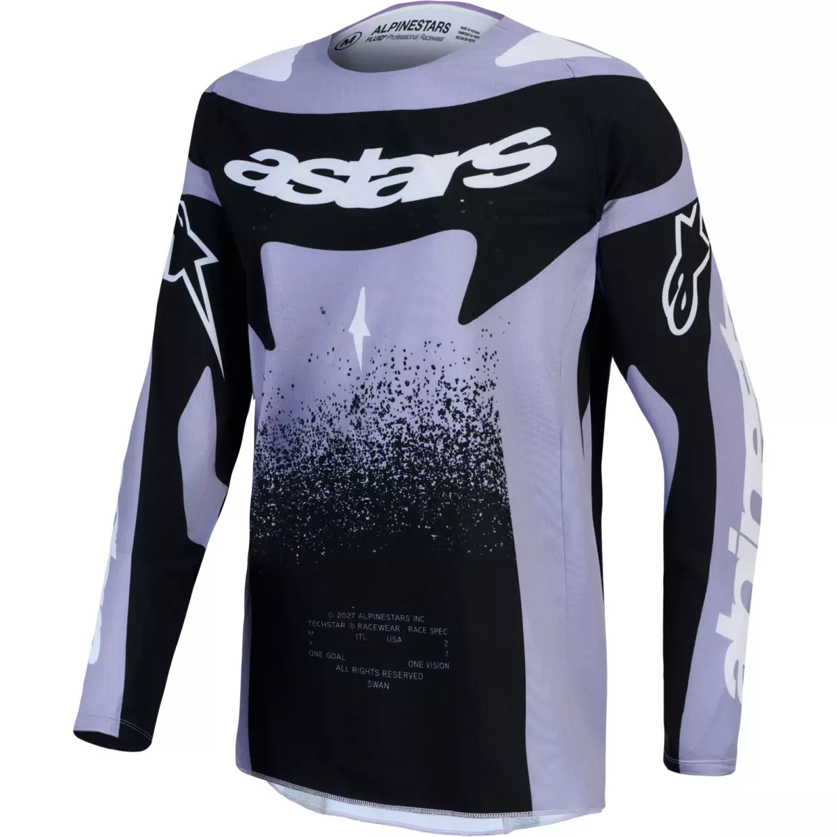 Maillot Cross Alpinestars Stella Techstar Swan Violet Clair Noir