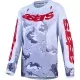 Maillot Cross Alpinestars Youth Fluid Lone Gris Blanc Camo Rouge Feu