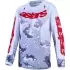 Maillot Cross Alpinestars Youth Fluid Lone Gris Blanc Camo Rouge Feu