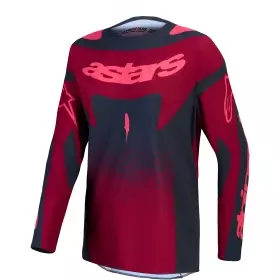 Maillot Cross Alpinestars Stella Techstar Swan Crimson Gris Foncé Rouge